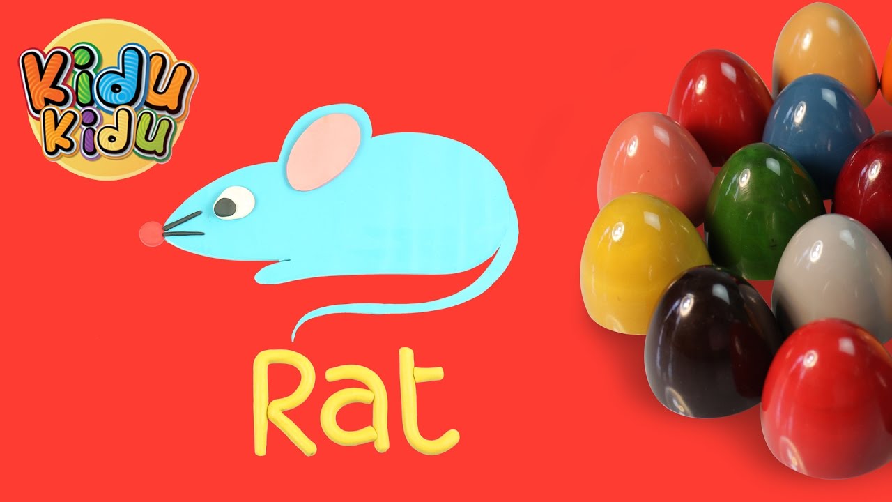 Surprise Eggs Learn Alphabets | R for Rat | Learn English Words for